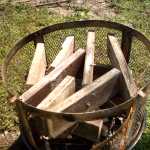 Fire pit wood from above